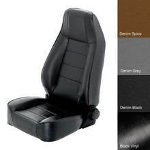 Load image into Gallery viewer, 7618-Cj--Wrangler-CjYjTjLj-Seat-Front-Factory-Style-Replacement-W-Recliner-Vinyl-Black
