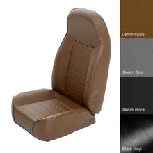 Load image into Gallery viewer, 7618-Cj--Wrangler-CjYjTjLj-Seat-Front-Standard-Bucket-Denim-Spice