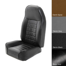 Load image into Gallery viewer, 7618-Cj--Wrangler-CjYjTjLj-Seat-Front-Standard-Bucket-Vinyl-Black