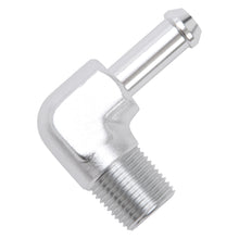 Load image into Gallery viewer, Hose-End-90-Deg-38In-Npt-To-38In-Barb-Clear-Anodize