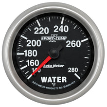 Load image into Gallery viewer, AutoMeter 7631 GAUGE, WATER TEMP, 2 5/8", 140-280?F, MECHANICAL, SPORT-COMP II