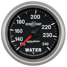 Load image into Gallery viewer, AutoMeter 7632 GAUGE, WATER TEMP, 2 5/8", 120-240?F, MECHANICAL, SPORT-COMP II