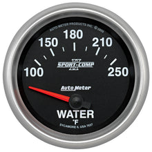 Load image into Gallery viewer, AutoMeter 7637 GAUGE, WATER TEMP, 2 5/8", 100-250?F, ELECTRIC, SPORT-COMP II