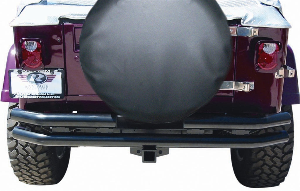 Rampage 7648 Rear Double Tube Bumper for Select Jeep CJ5, Jeep CJ7, Jeep TJ, Jeep Wrangler