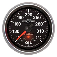 Load image into Gallery viewer, AutoMeter 7656 GAUGE, OIL TEMP, 2 5/8", 340?F, STEPPER MOTOR W/ PEAK &amp; WARN, SPORT-COMP II
