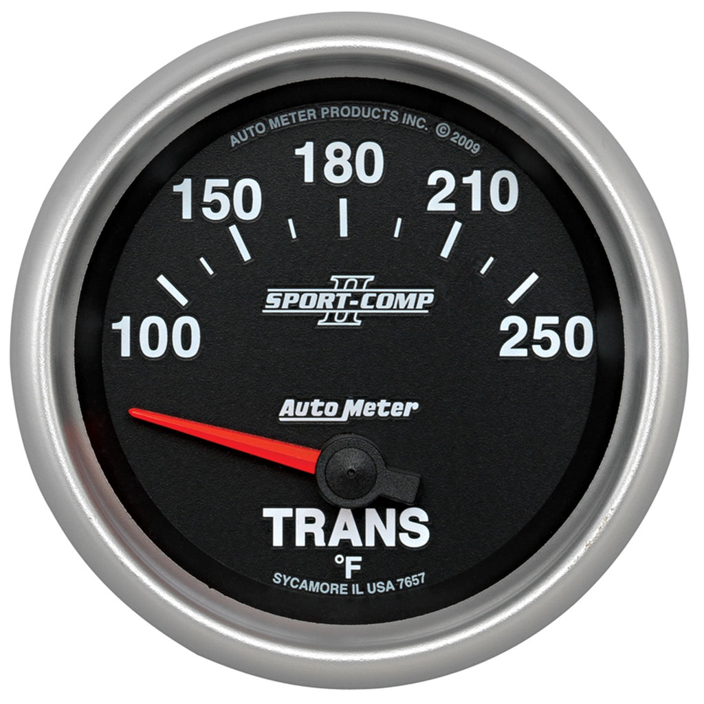 AutoMeter 7657 GAUGE, TRANSMISSION TEMP, 2 5/8", 100-250?F, ELECTRIC, SPORT-COMP II