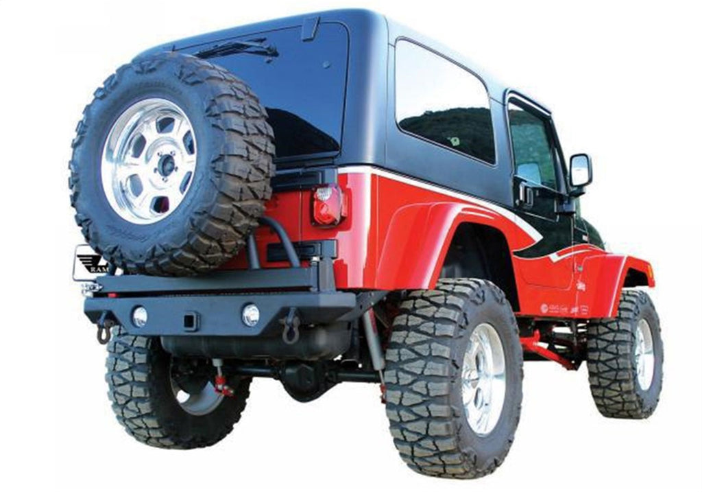 Rampage 76610 Rear Recovery Bumper for Select Jeep TJ, Jeep Wrangler