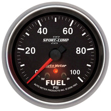 Load image into Gallery viewer, AutoMeter 7663 GAUGE, FUEL PRESS, 2 5/8", 100PSI, STEPPER MOTOR W/ PEAK &amp; WARN, SPORT-COMP II