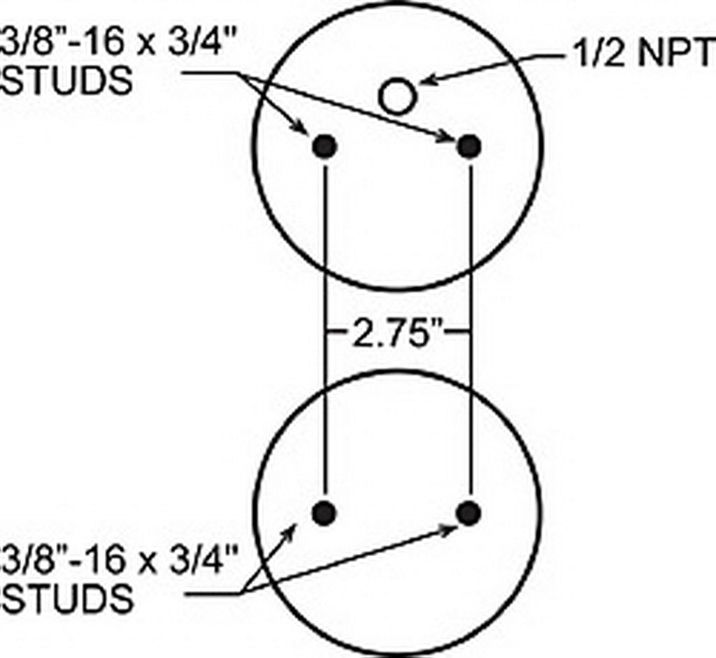 Firestone Ride-Rite W217607671 Ride-Rite Replacement Bellows - 267CZ1.5 1/2NPT HP A/S