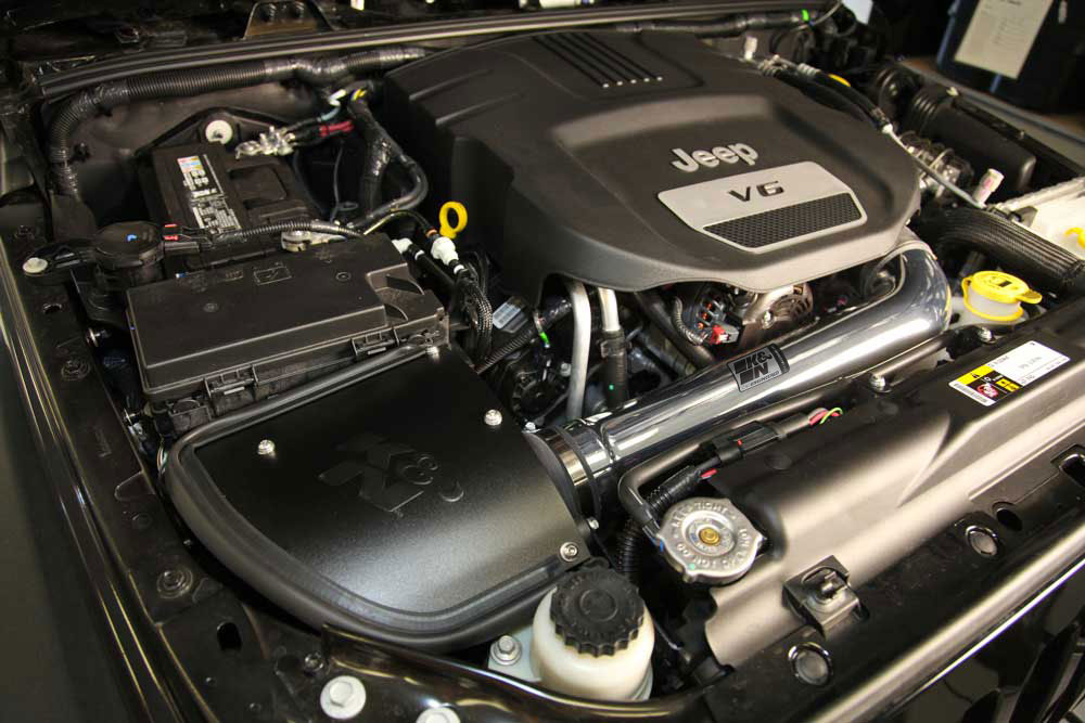 K&N 77-1566KP Performance Air Intake System for Select Jeep Wrangler, Jeep Wrangler JK