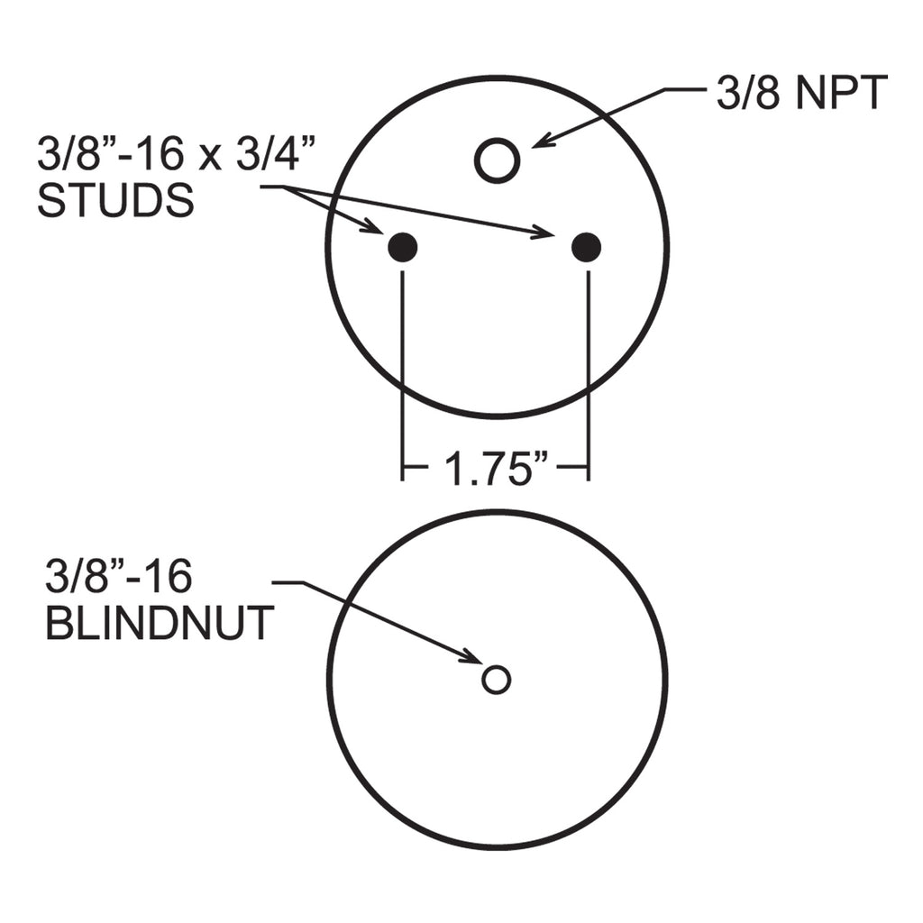Firestone Ride-Rite W217607703 Ride-Rite Replacement Bellows - 267CZ1.5 3/8 in. NPT HP A/S