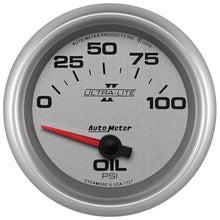 Load image into Gallery viewer, AutoMeter 7727 GAUGE, OIL PRESSURE, 2 5/8", 100PSI, ELECTRIC, ULTRA-LITE II