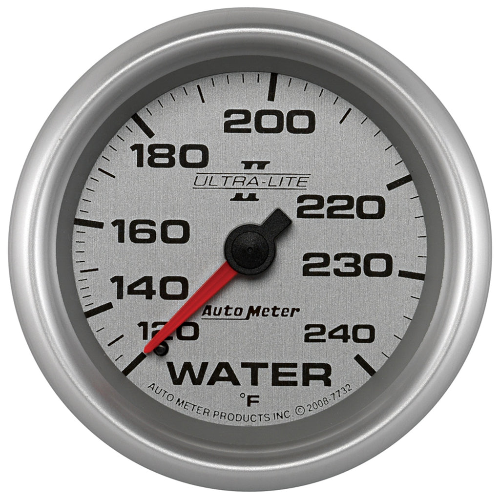 AutoMeter 7732 GAUGE, WATER TEMP, 2 5/8", 120-240?F, MECHANICAL, ULTRA-LITE II