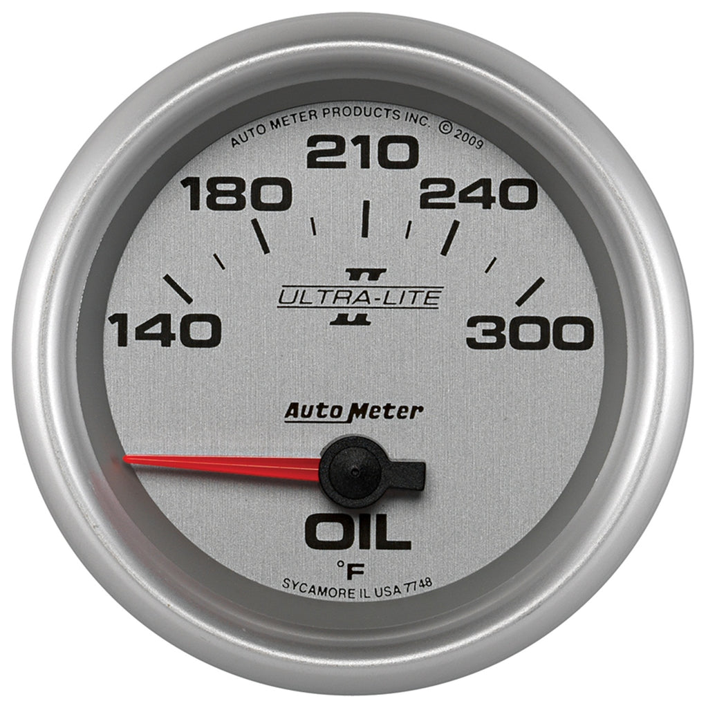 AutoMeter 7748 GAUGE, OIL TEMP, 2 5/8", 140-300?F, ELECTRIC, ULTRA-LITE II