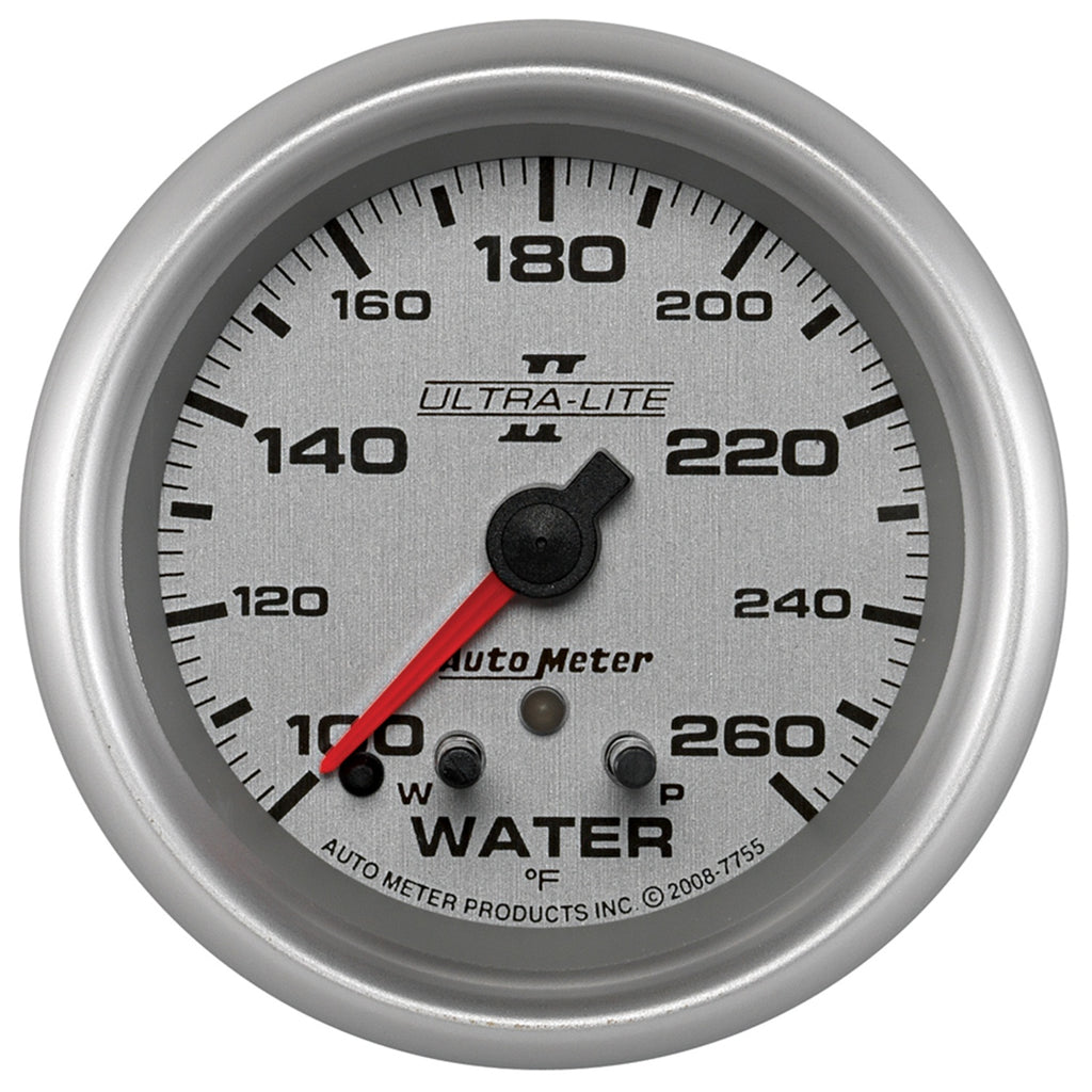 AutoMeter 7755 GAUGE, WATER TEMP, 2 5/8", 260?F, STEPPER MOTOR W/ PEAK & WARN, ULTRA-LITE II