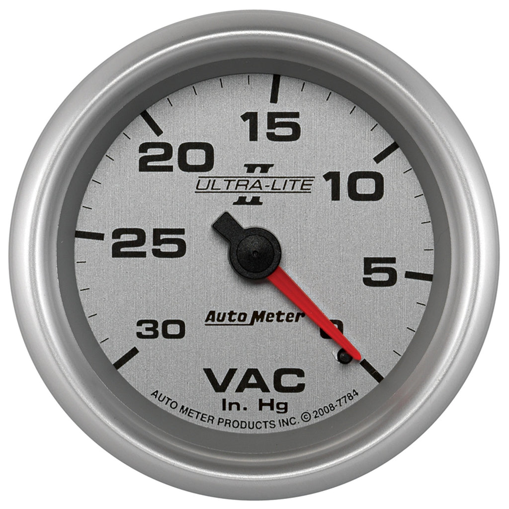 AutoMeter 7784 GAUGE, VACUUM, 2 5/8", 30INHG, MECHANICAL, ULTRA-LITE II