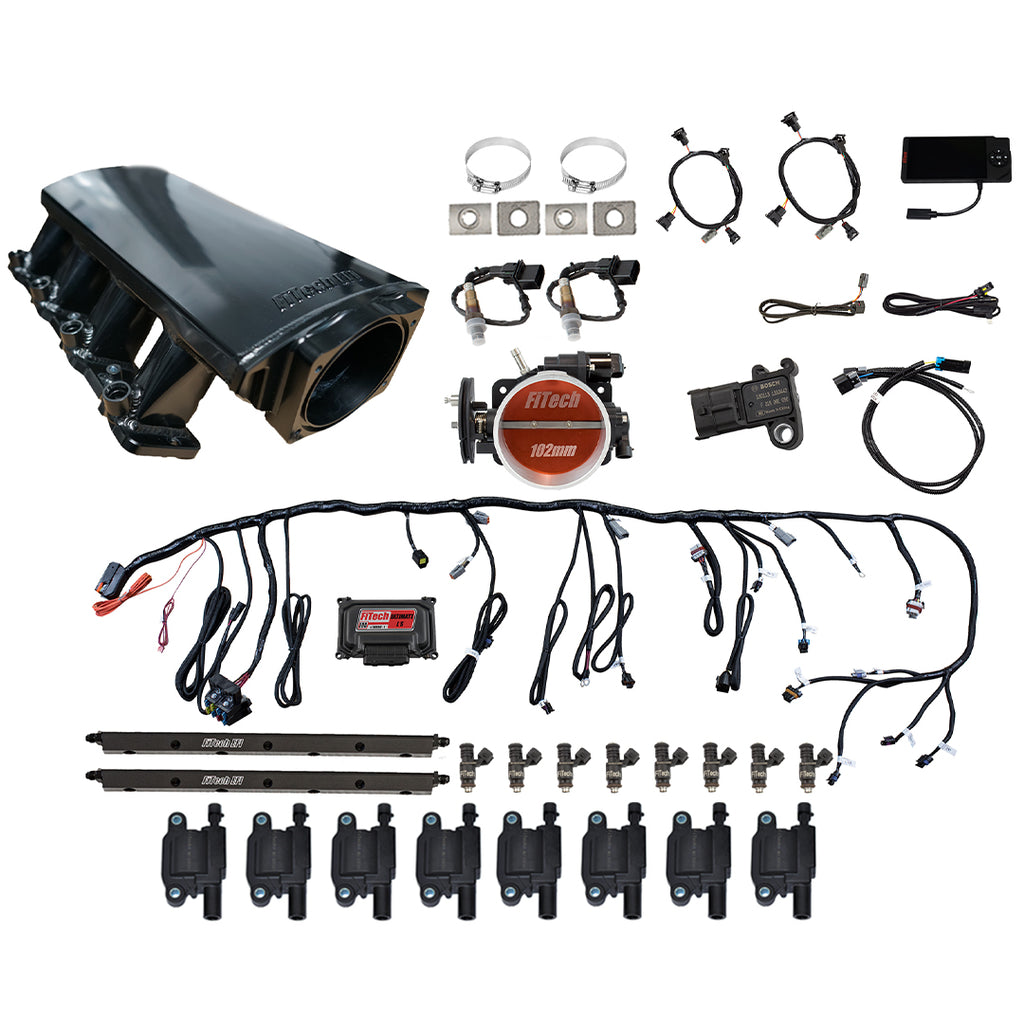 FiTech Fuel Injection 78013 Ultimate LS 750 HP EFI System With Short LS3 Port Intake & LS3 Coil Pack Set