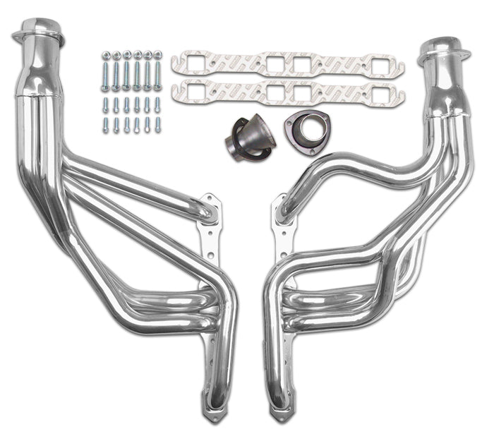 Hedman Hedders 78038 HD Silver Long-Tube Headers For 62-74 MOPAR B & E-Body w/361-440 for Select Dodge 330, Dodge 440, Dodge 880, Dodge Challenger, Dodge Charger, Dodge Coronet, Dodge Dart, Plymouth Barracuda, Plymouth Belvedere, Plymouth Belvedere II,