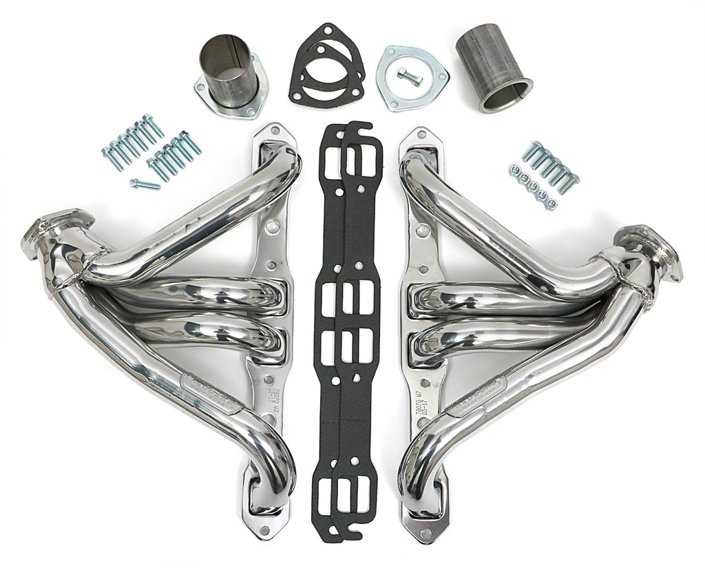 Hedman Hedders 78076 Silver Mid-Length Headers For 66-74 MOPAR B & E-Body with 361-440 for Select Dodge Challenger, Dodge Charger, Dodge Coronet, Plymouth Barracuda, Plymouth Belvedere, Plymouth Belvedere II, Plymouth Cuda, Plymouth GTX, Plymouth Road
