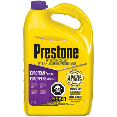 Prestone 78114 Extended Life European Violet Vehicles 50/50 Antifreeze/Coolant, 1 Gal.