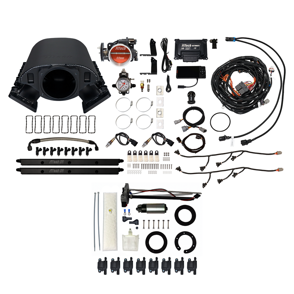 FiTech Fuel Injection 78489 Ultimate Rebel LS 500 HP EFI System With Master Kit