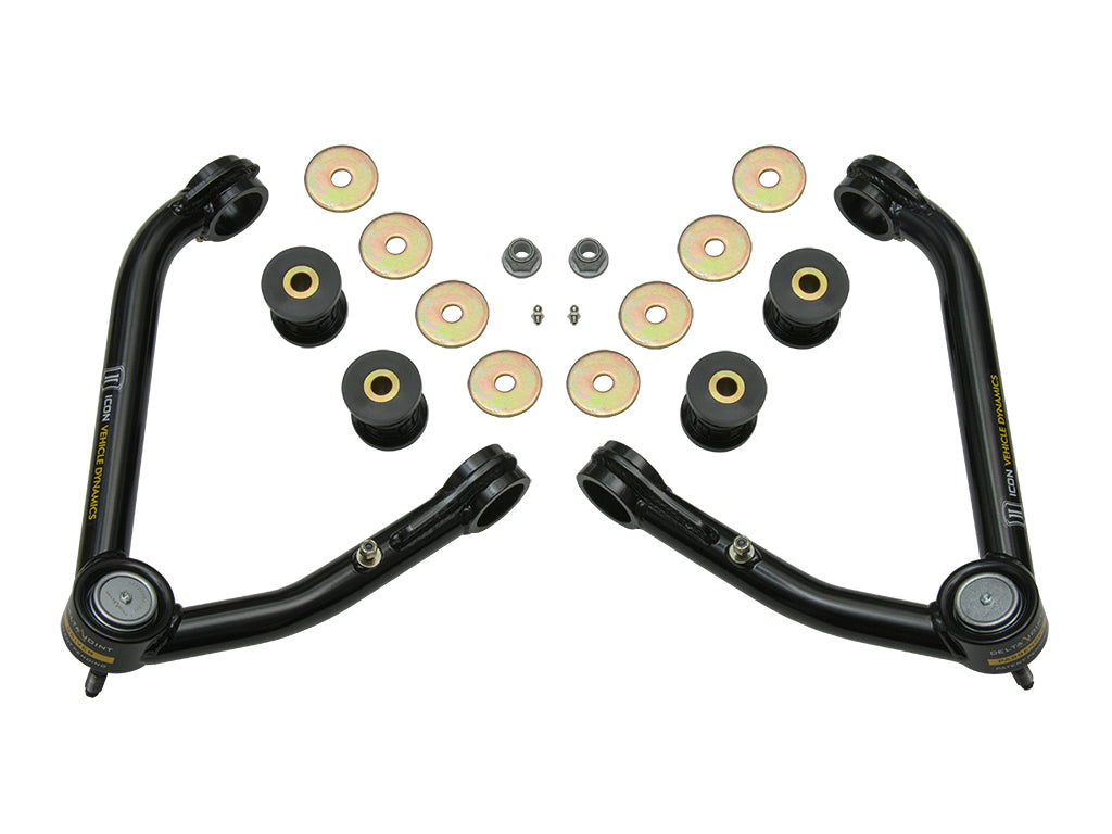 ICON Vehicle Dynamics 78601DJ 14-18 GM 1500 TUBULAR UCA DJ KIT (LARGE TAPER) for Select Chevrolet Silverado 1500, Chevrolet Silverado LD, Chevrolet Suburban, Chevrolet Suburban 1500, Chevrolet Tahoe, GMC Sierra 1500, GMC Sierra Limited, GMC Yukon, GMC