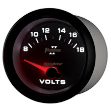Load image into Gallery viewer, AutoMeter 7891 GAUGE, VOLTMETER, 2 5/8", 18V, ELECTRIC, PHANTOM II