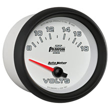 Load image into Gallery viewer, AutoMeter 7891 GAUGE, VOLTMETER, 2 5/8", 18V, ELECTRIC, PHANTOM II