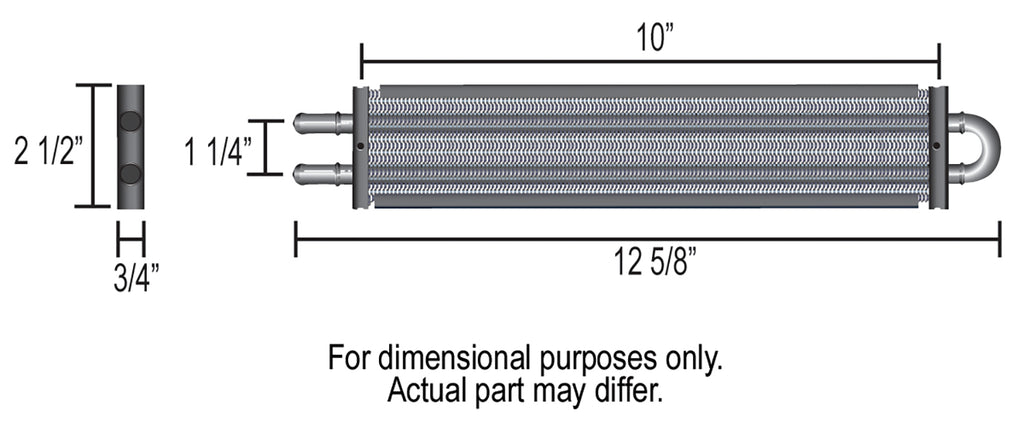 Power-Steering-Cooler-Universal;-1-12-X-10;-1132-Inlet