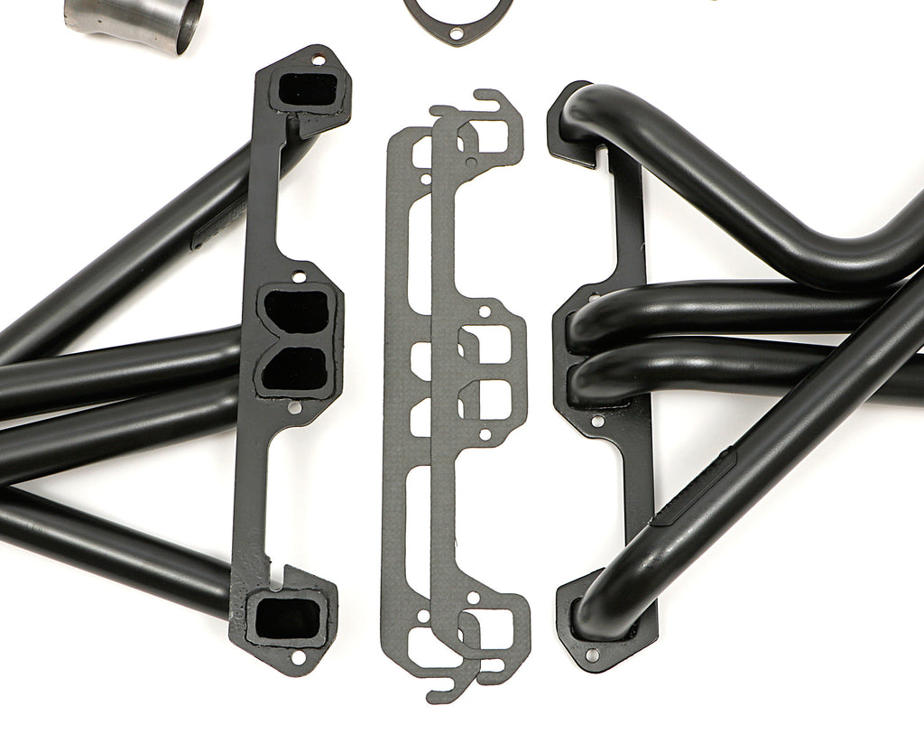 Hedman Hedders 79013 Black Long Headers For '67-71 Dodge 1500-2500 2WD Truck w/273-360 for Select Dodge D100 Pickup, Dodge D100 Series, Dodge D200 Pickup, Dodge D200 Series, Dodge M300, Dodge R300, Dodge RM300