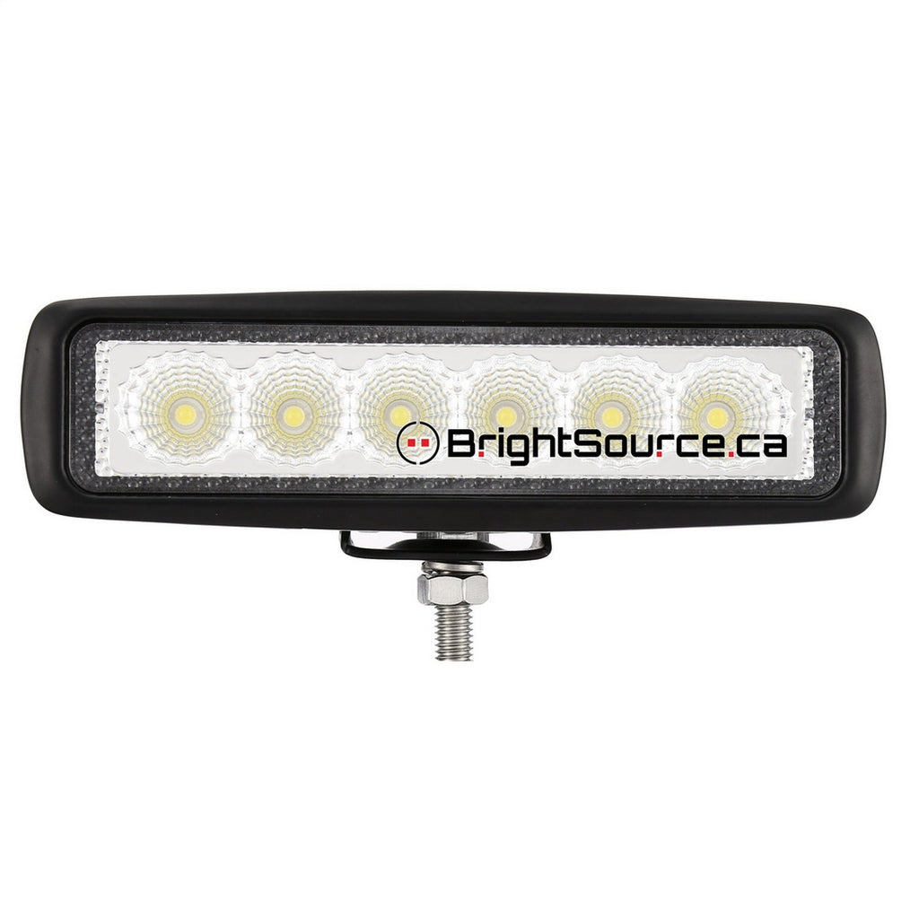 BrightSource 791154F Work Light; 6 in.; Rectangular; 90 Deg. Flood Pattern; 18W; w/o Harness; - Truck Part Superstore