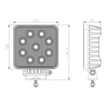Load image into Gallery viewer, BrightSource 791362F Work Light; 4 in.; Square E-Mark; Flush Lens; W/o Harness; 3800 Lm; 36W; - Truck Part Superstore