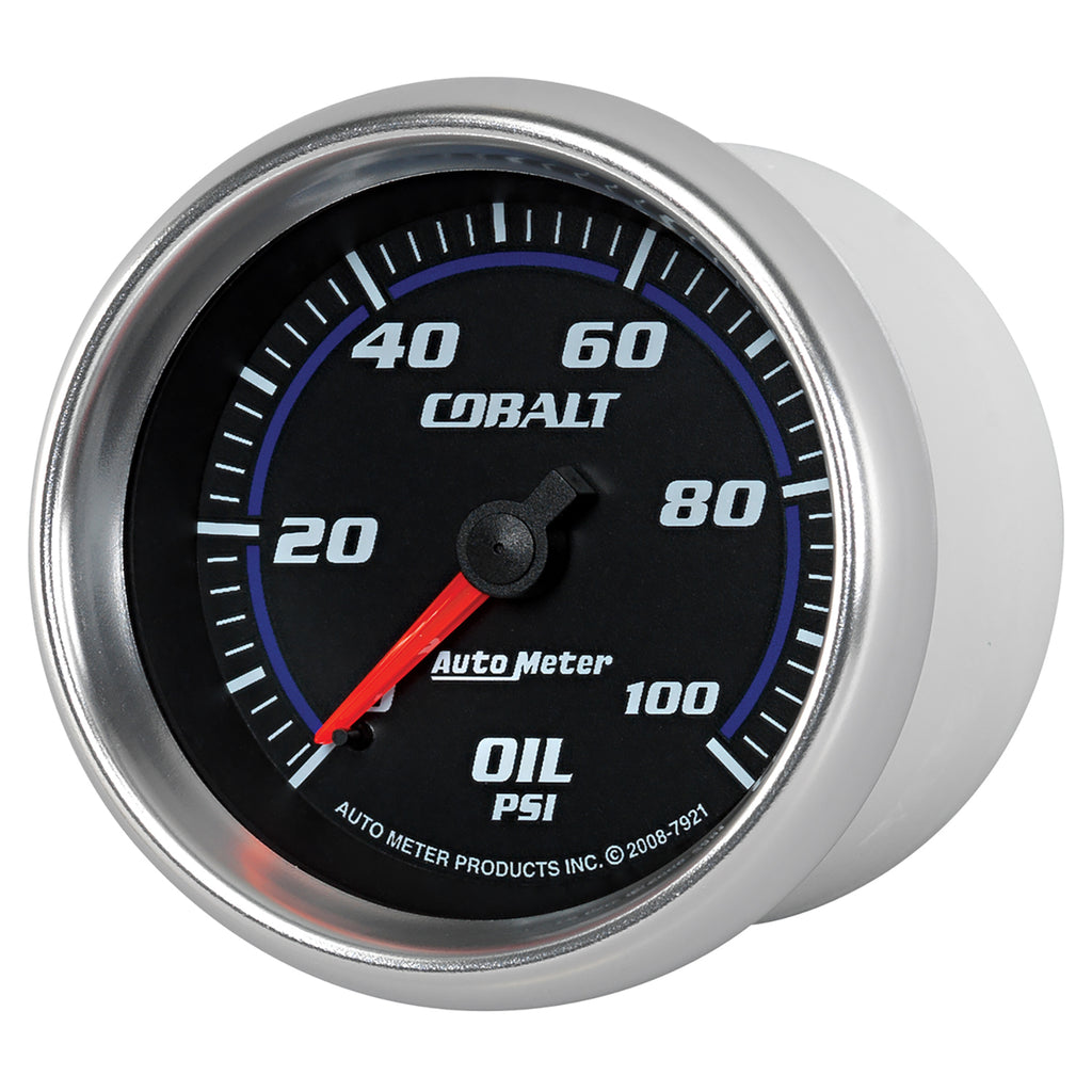 AutoMeter 7921 GAUGE, OIL PRESSURE, 2 5/8", 100PSI, MECHANICAL, COBALT
