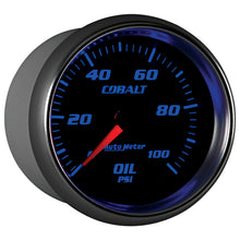 Load image into Gallery viewer, AutoMeter 7921 GAUGE, OIL PRESSURE, 2 5/8", 100PSI, MECHANICAL, COBALT