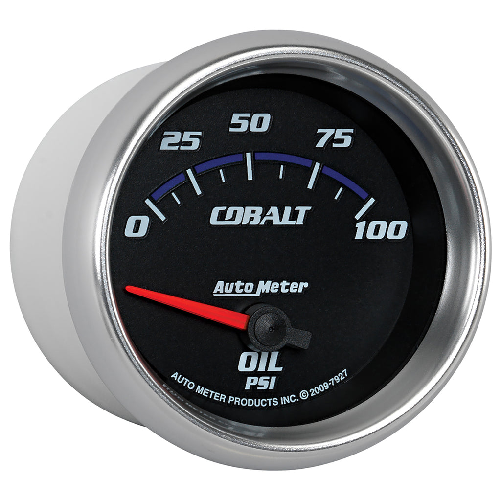 AutoMeter 7927 GAUGE, OIL PRESSURE, 2 5/8", 100PSI, ELECTRIC, COBALT