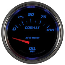 Load image into Gallery viewer, AutoMeter 7927 GAUGE, OIL PRESSURE, 2 5/8", 100PSI, ELECTRIC, COBALT