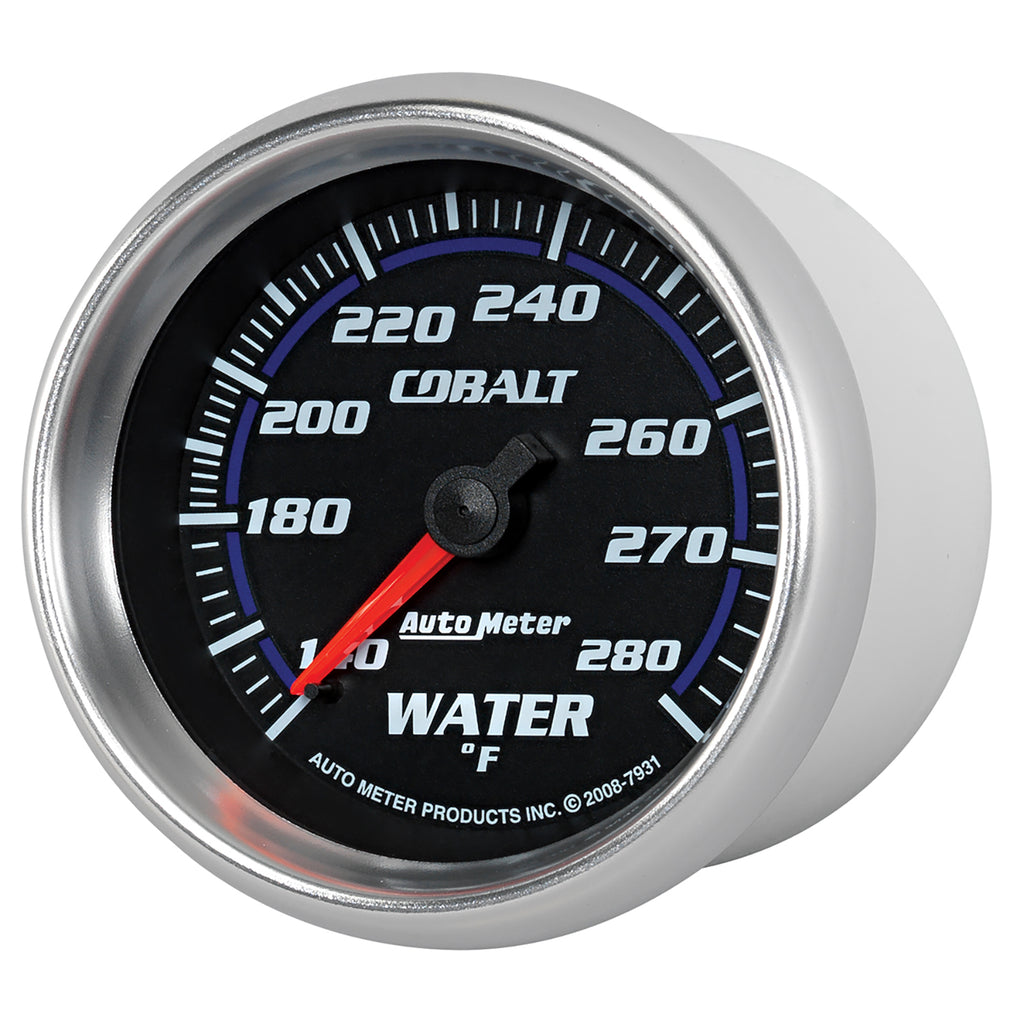 AutoMeter 7931 GAUGE, WATER TEMP, 2 5/8", 140-280?F, MECHANICAL, COBALT