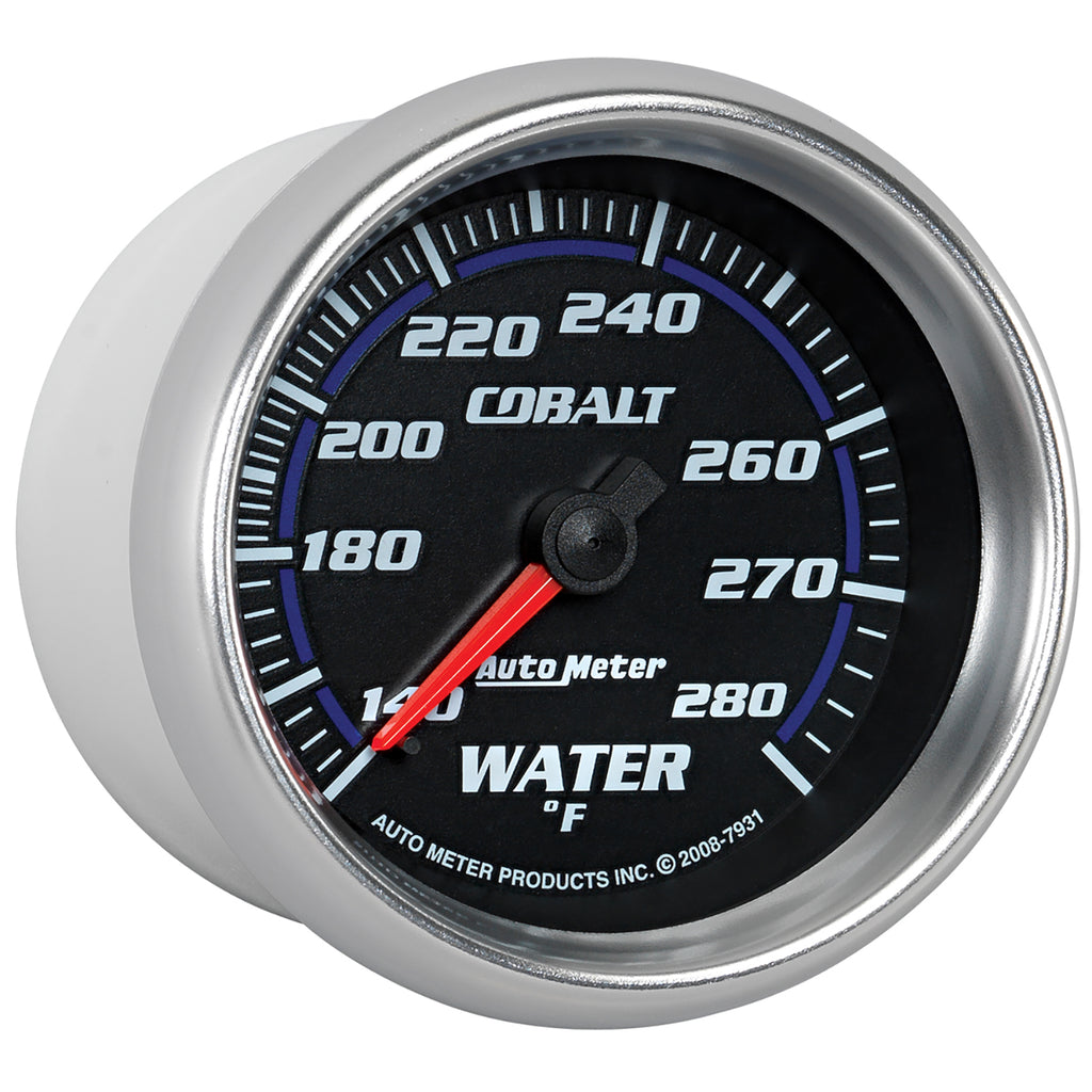 AutoMeter 7931 GAUGE, WATER TEMP, 2 5/8", 140-280?F, MECHANICAL, COBALT