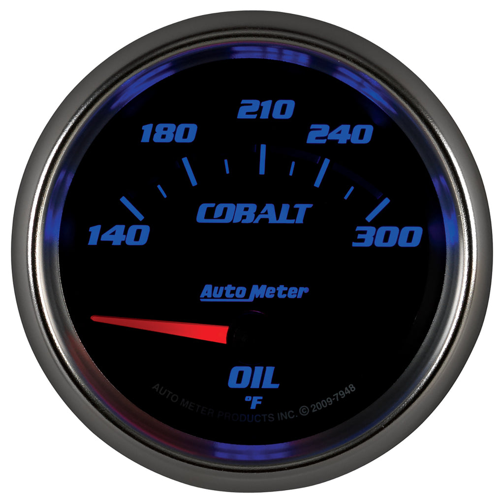 AutoMeter 7948 GAUGE, OIL TEMP, 2 5/8", 140-300?F, ELECTRIC, COBALT