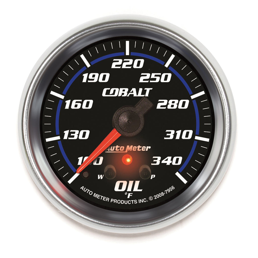 AutoMeter 7956 GAUGE, OIL TEMP, 2 5/8", 340?F, STEPPER MOTOR W/ PEAK & WARN, COBALT