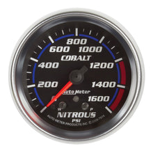 Load image into Gallery viewer, AutoMeter 7974 GAUGE, NITROUS PRESS, 2 5/8", 1600PSI, STEPPER MOTOR W/ PEAK &amp; WARN, COBALT