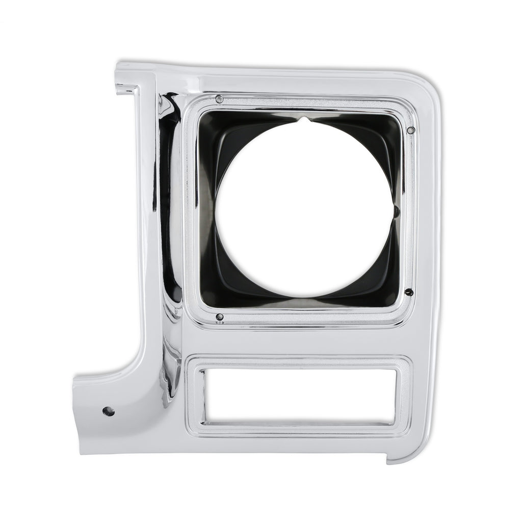 7980-C10-Headlight-Bezel-Round-Lh-Chrome-W-Dark-Grey-Interior