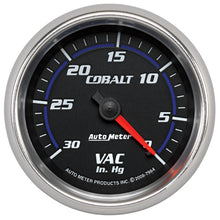 Load image into Gallery viewer, AutoMeter 7984 GAUGE, VACUUM, 2 5/8", 30INHG, MECHANICAL, COBALT