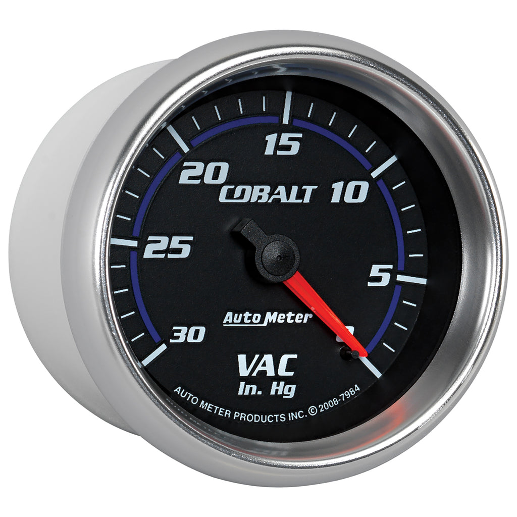 AutoMeter 7984 GAUGE, VACUUM, 2 5/8", 30INHG, MECHANICAL, COBALT