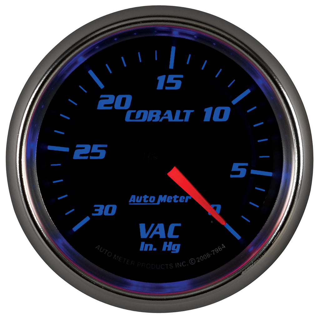 AutoMeter 7984 GAUGE, VACUUM, 2 5/8", 30INHG, MECHANICAL, COBALT