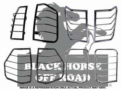 Black Horse Off Road 7G076006A Tail Light Guards for Select Dodge Ram 1500, Dodge Ram 2500, Dodge Ram