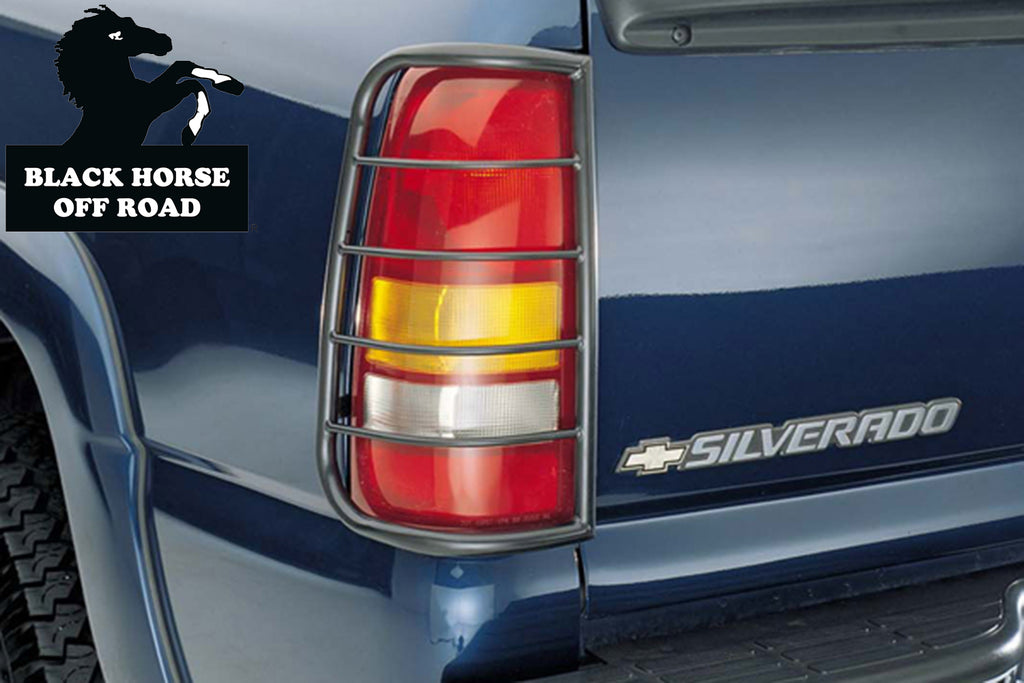Black Horse Off Road 7GMSL99A Tail Light Guards for Select Chevrolet Silverado 1500, Chevrolet Silverado 2500, Chevrolet Silverado 3500, GMC Sierra 1500, GMC Sierra 2500, GMC Sierra