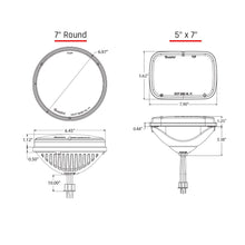 Load image into Gallery viewer, 7In-Round-Headlights-W-H13-To-H4-Adaptors---Set-Of-2