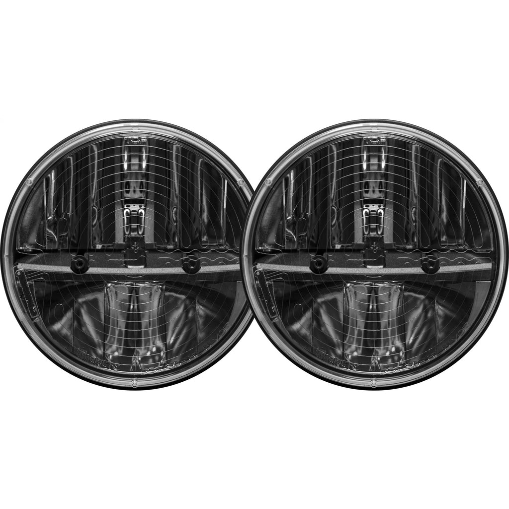 7In-Round-Headlights-W-Heated-Lens--H13-To-H4-Adaptors---Set-Of-2