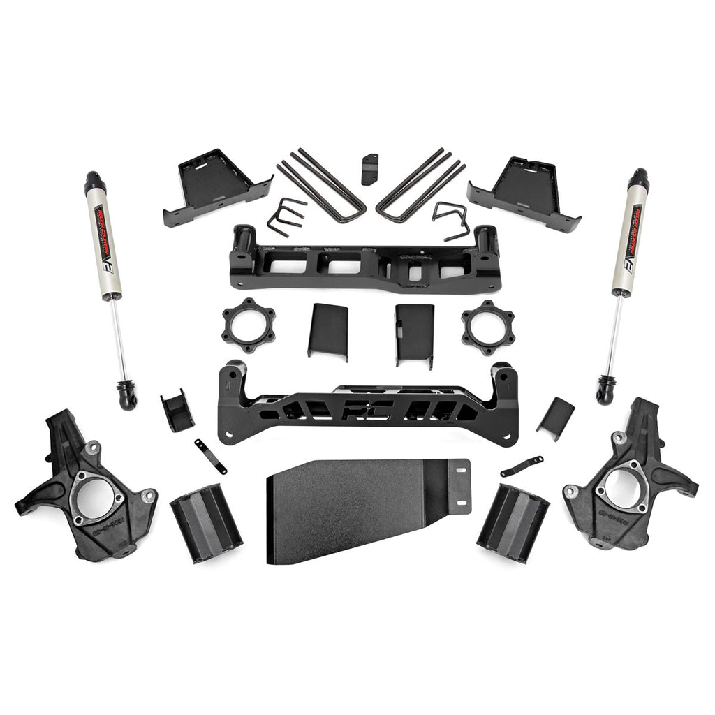 7.5-Inch-Suspension-Lift-Kit-Strut-Spacer-WV2-Shocks-07-13-SilveradoSierra-1500-Rough-Country